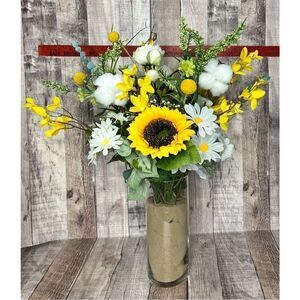 Sunflower Daisy Eucalyptus Floral Arrangement Baby Wedding Birthday Reunion FL5